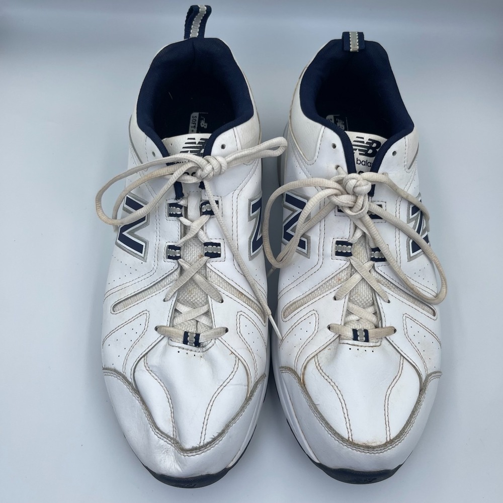 New Balance 608 Men's 14 4E Extra Wide White Navy Cross Training Shoes